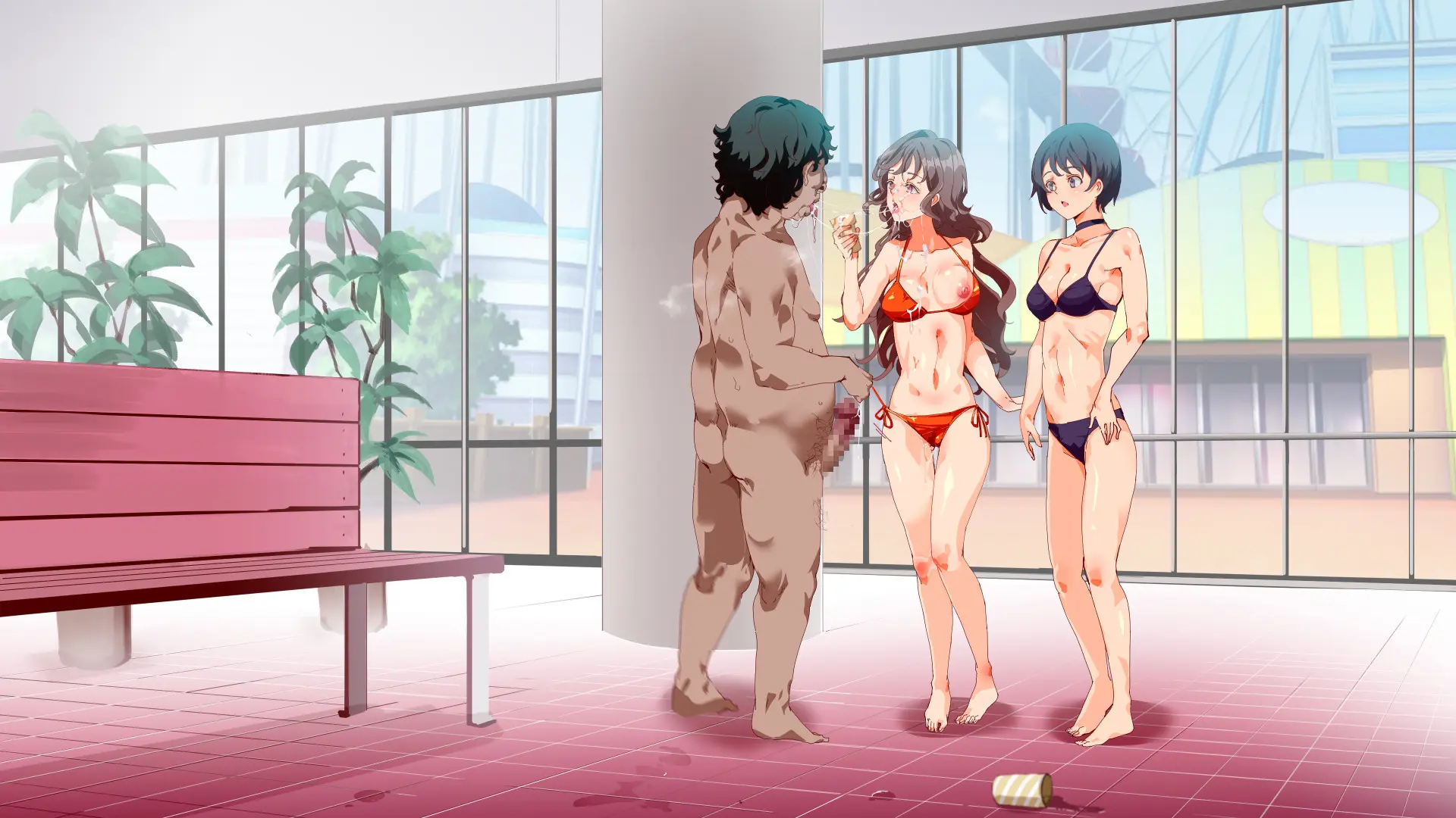 Mukanshin Pool ~Au Onna Zenin, Sekuhara Shihoudai No Aruku Nama Onaho | 무관심 수영장 ~만나는 여자 전원 성희롱 무제한의 걸어다니는 생오나홀 ~
